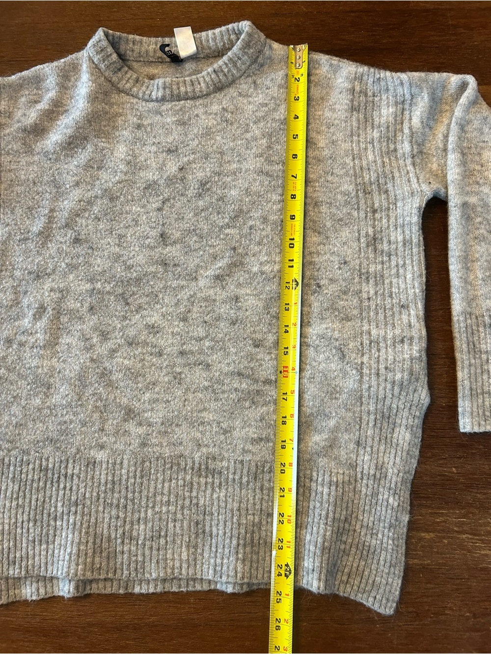 H&M Divided Alpaca Wool Blend Gray Marled Sweater Women’s M - Picture 5 of 9